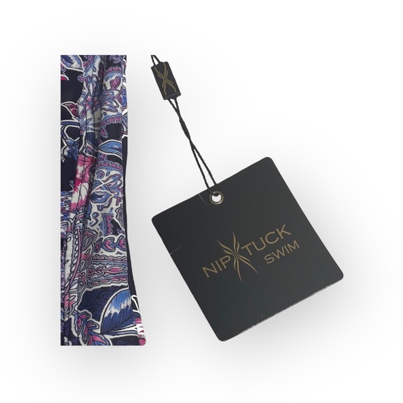 new Nip Tuck Swim ✿ Tummy Control One Piece Swimsuit ✿ Black Floral Paisley ✿ 6 - Picture 10 of 16